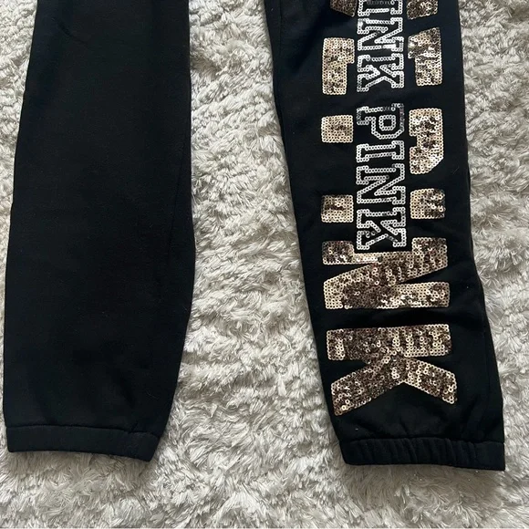 PINK Sequin Joggers Size M - Picture 5 of 5